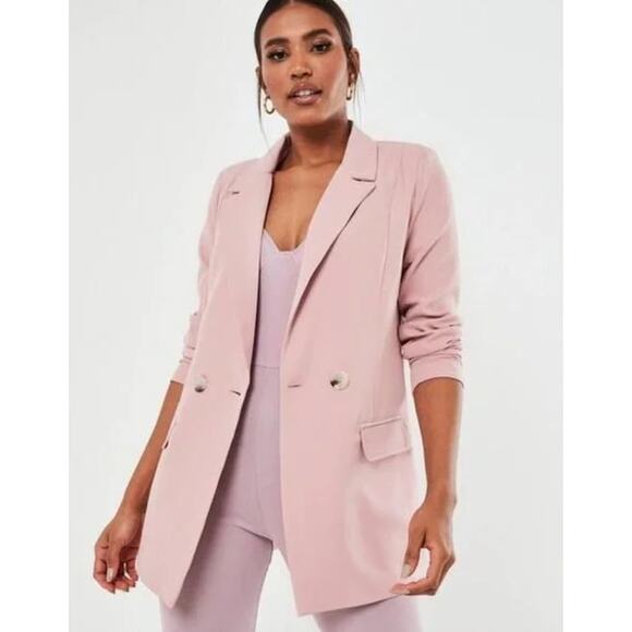 Missguided Jackets & Blazers - Missguided Women’s Oversized Longline Blazer Pink US 4